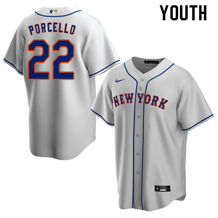 Nike Youth #22 Rick Porcello New York Mets Baseball Jerseys Sale-Gray